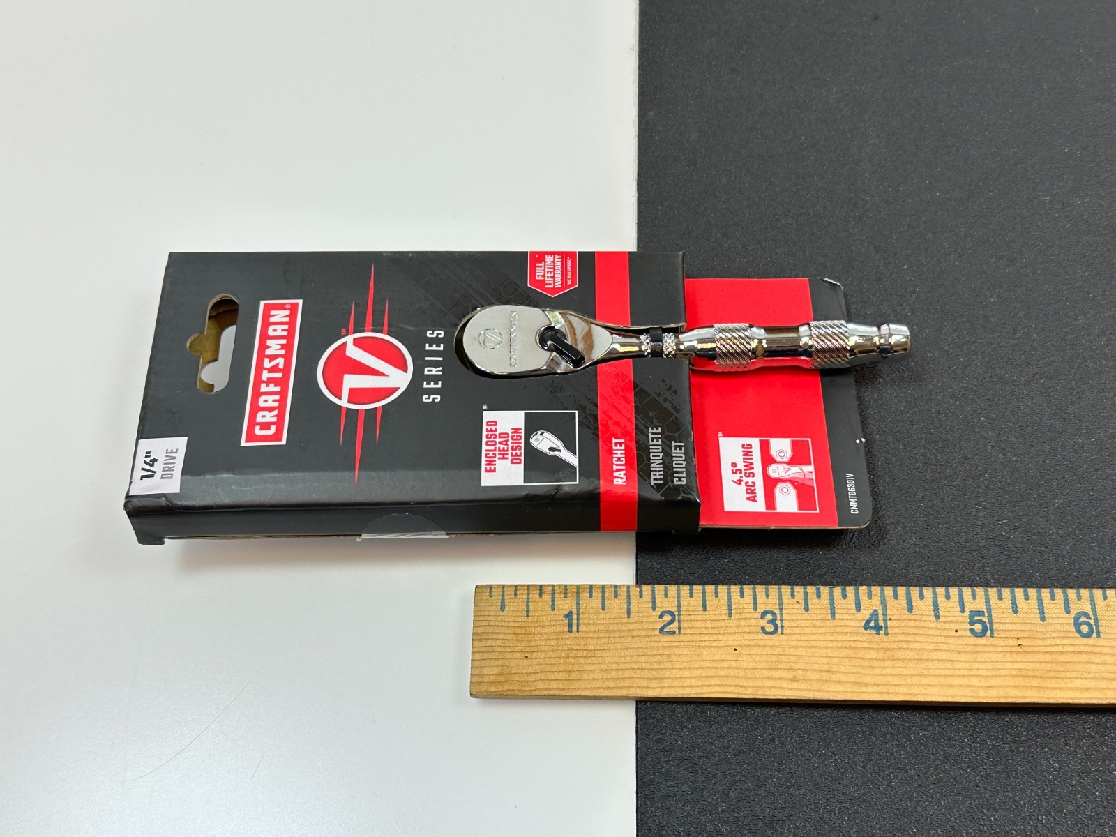 NEW Craftsman V-Series CMMT86301V Stubby 1/4” Drive Chrome Ratchet