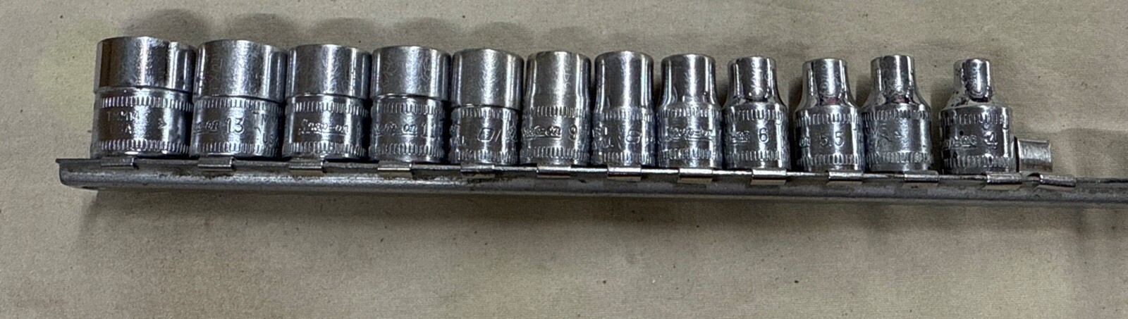 SNAP ON 12 PC 112TMMY 1/4″ SHALLOW METRIC 6 PT SOCKET SET 4MM – 14MM