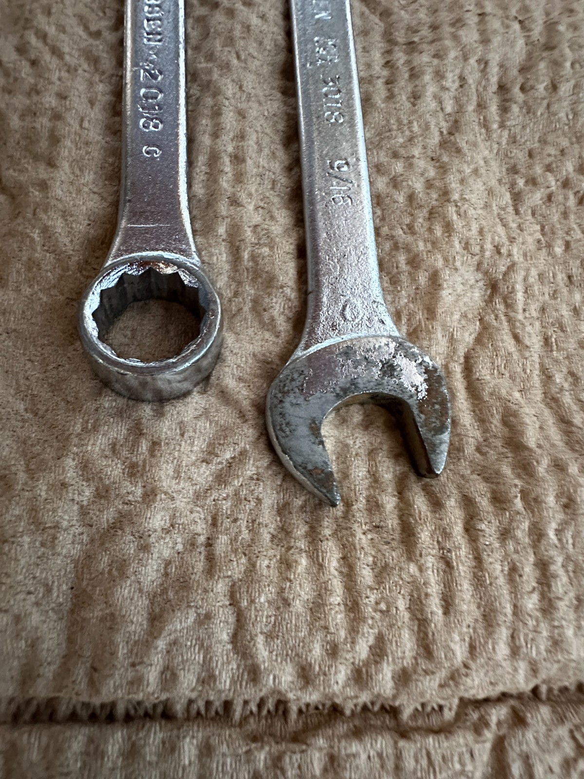 2 Vintage 1960’s Thorsen USA 5/8″ x 9-1/6″ Open End Combination Wrench 3018 2018