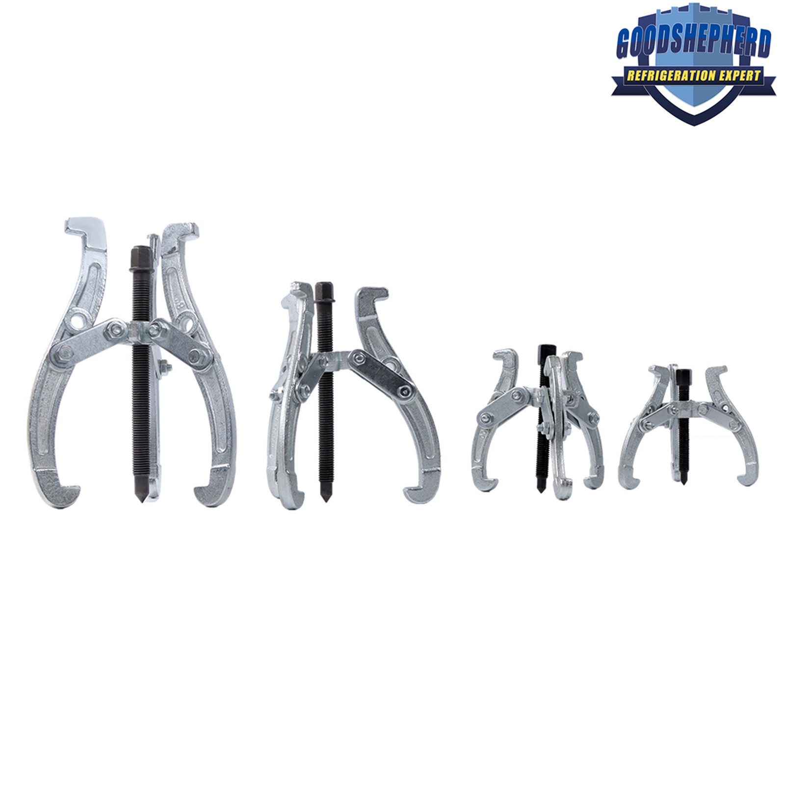 4 Pieces 3 Jaw Gear Puller Set Gear Bearing Race Pull Tool Kit 3″ 4″ 6″ 8″