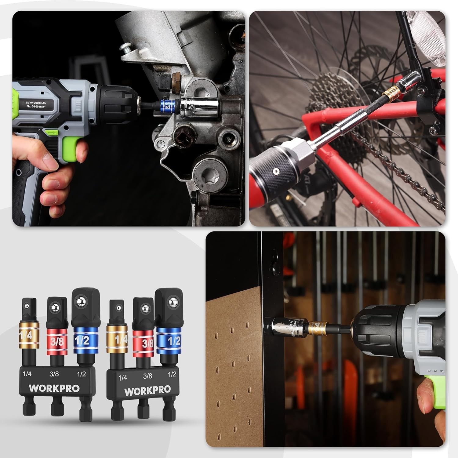 Versatile Impact Grade Socket Adapter Set – 1/4, 3/8, 1/2 Inch Compatibility