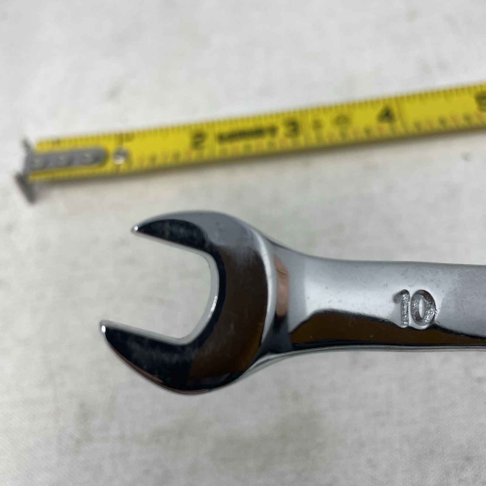 Chrome Vadnium 10 mm Ratchet Wrench/ Open End Combo Wrench 6” Long