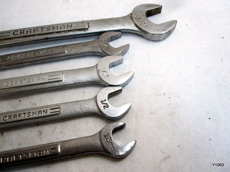 Craftsman 5 Piece Combination Wrench set Used mixed set see description