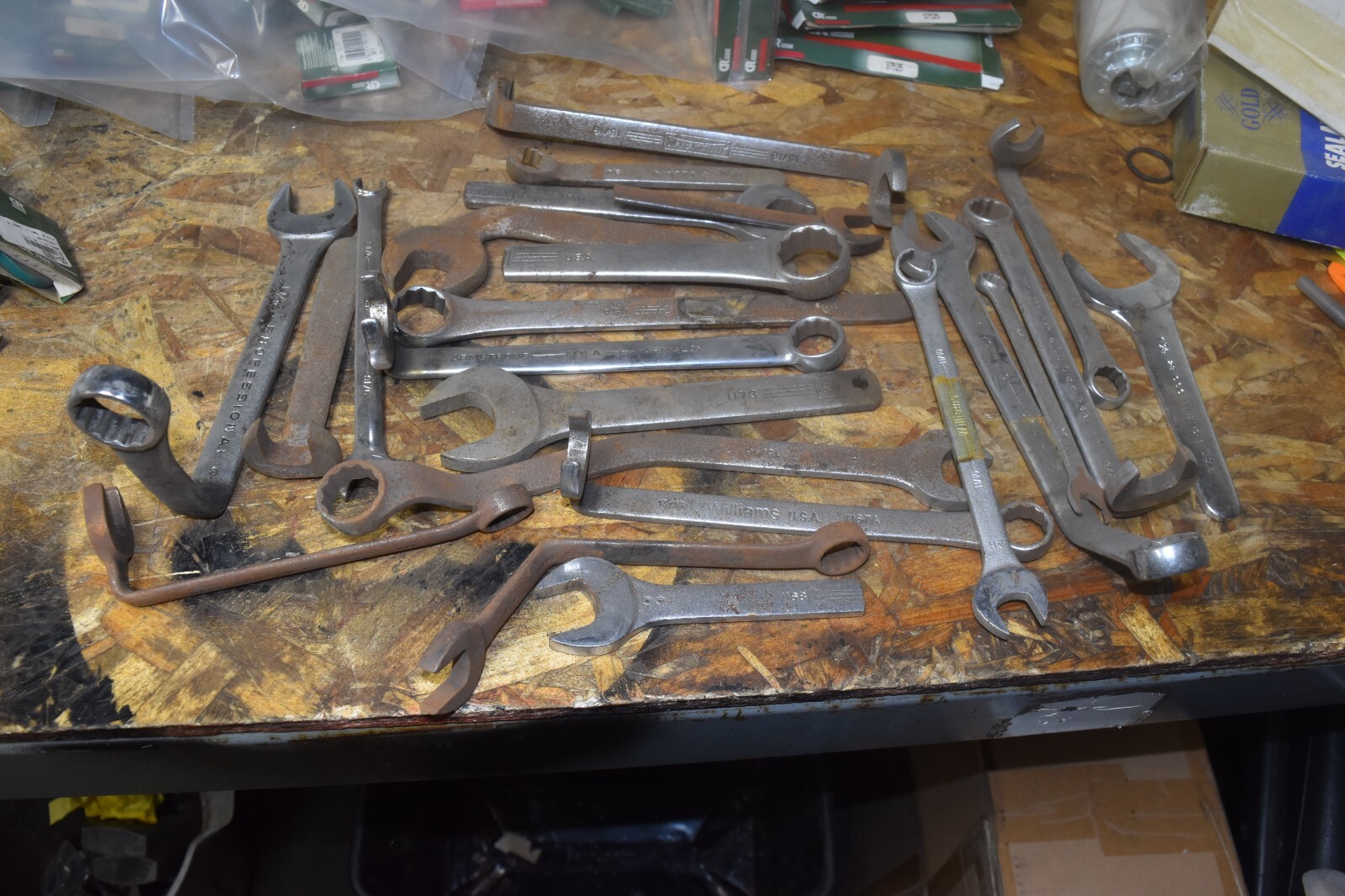 LOT OF 23 CUSTOM BENT PUMP WRENCHES FOR INDUSRIAL PUMPS FREE SHIPPING