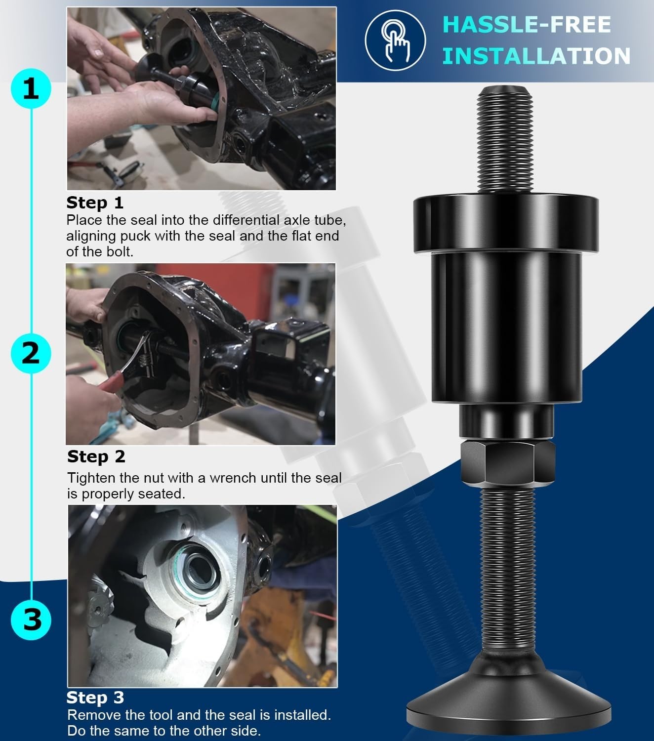 Zinc Black Electroplated Axle Seal Installer – Precision for Dana Differentials