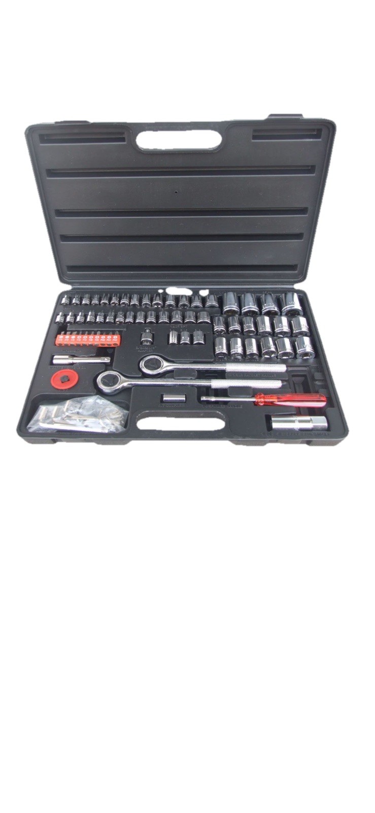 Promo Tool 73 Pc Ratchet & Socket Set & Case TK75