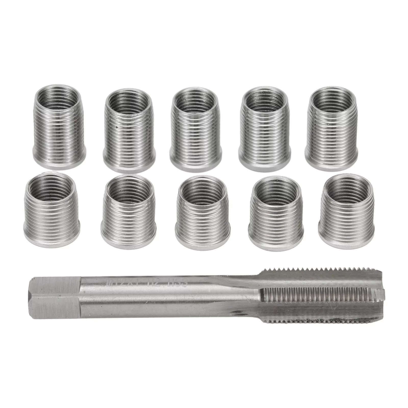 1Set Universal Spark Plug Thread Repair Tool with M10x1.0 Thread Inserts
