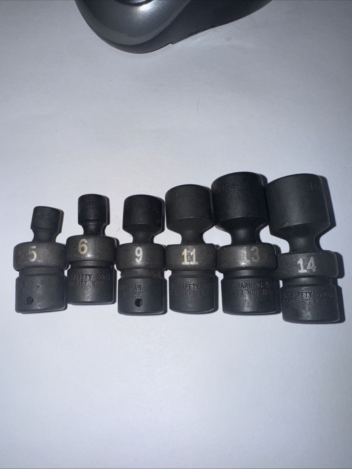 SK 6pcs 1/4″ Dr 6pt 5.5,6,9,11,13,14Mm Swivel Impact Socket Set Free Shipping