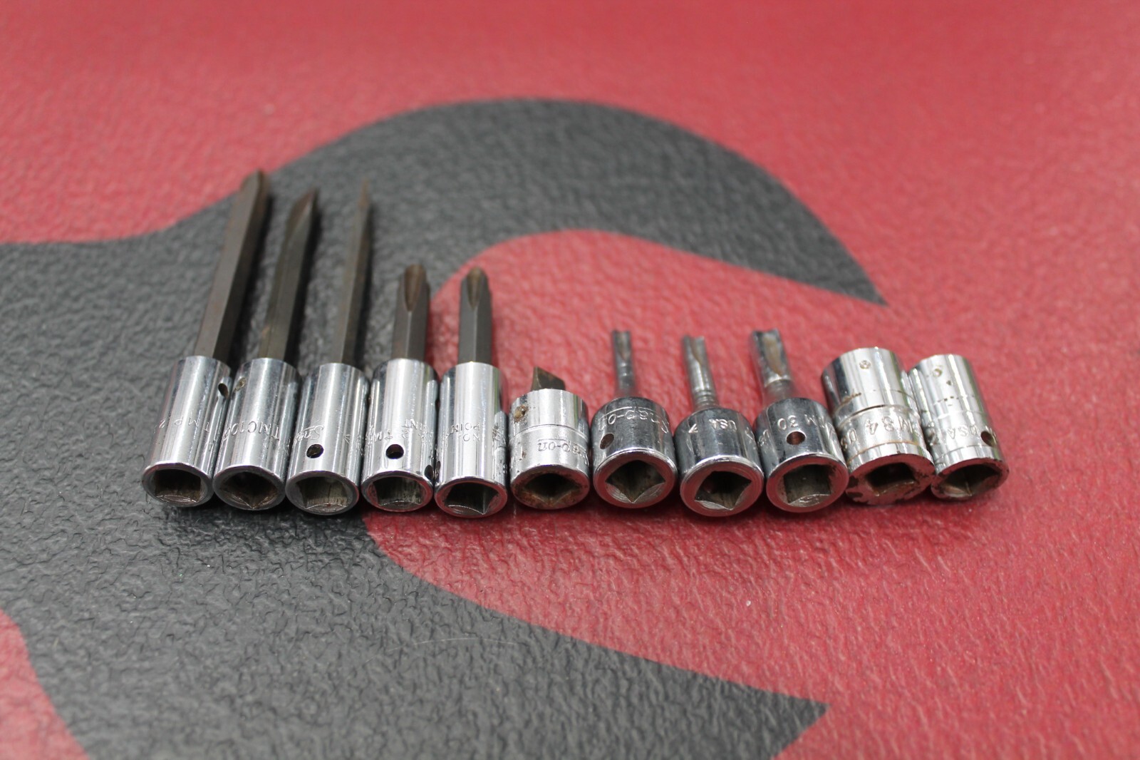 Snap On 1/4″ Drive Philips Flat Clutch Screwdriver Socket Set lot