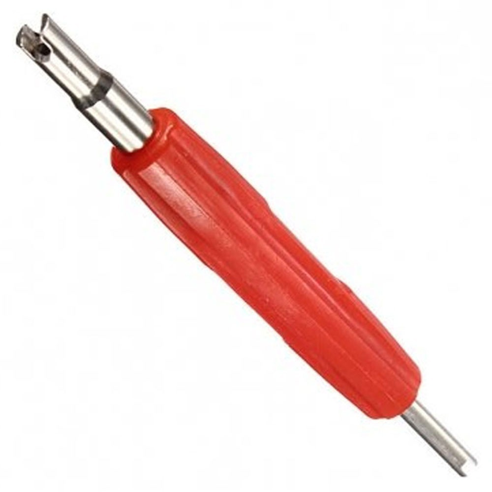 Red Silver Wrench Pneumatic Valve Core Extractor Motorcycle Truck Repair Tools