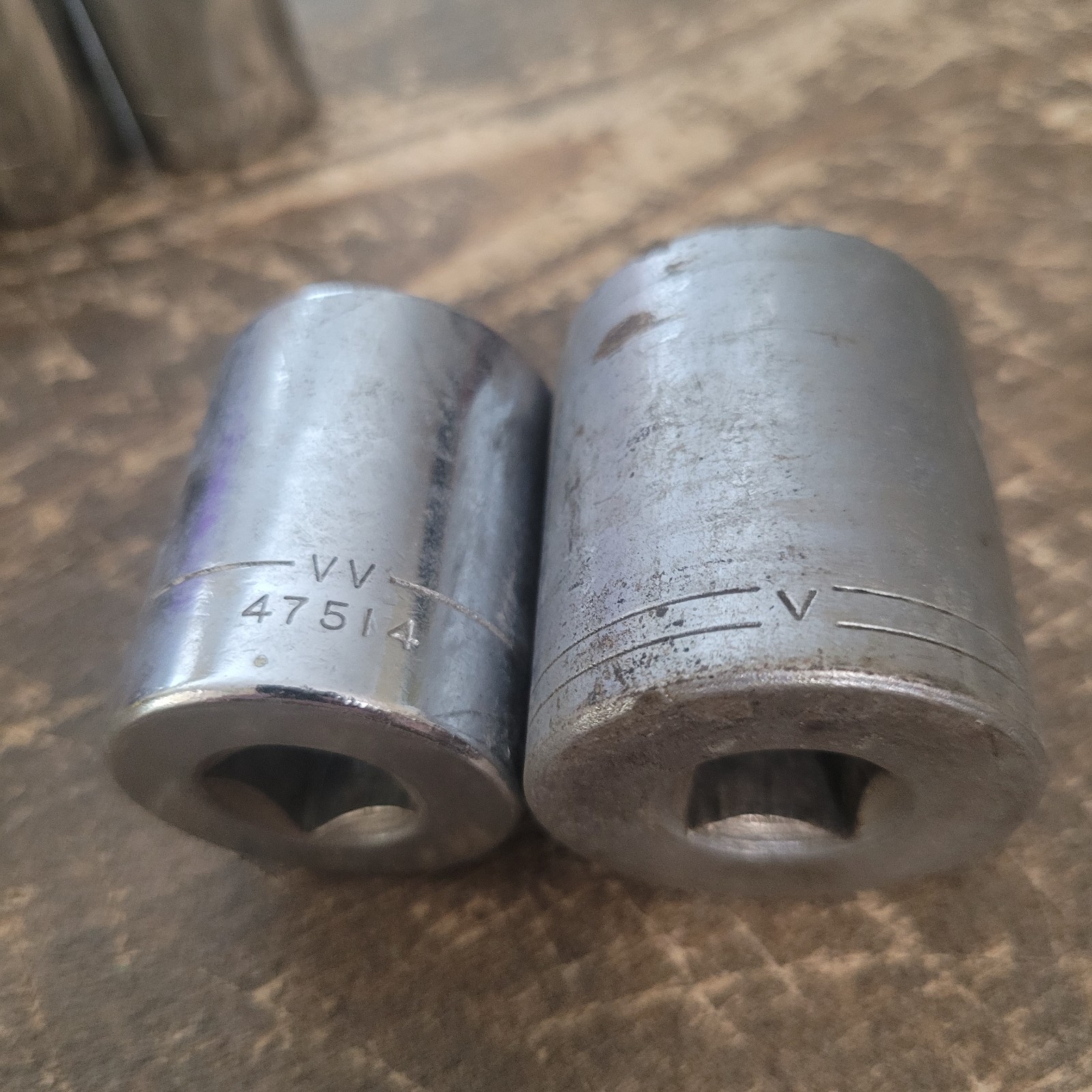 Vtg Craftsman 9pc 1/2″ Drive SAE 12 PT Shallow Sockets & Swivel Extension V VV