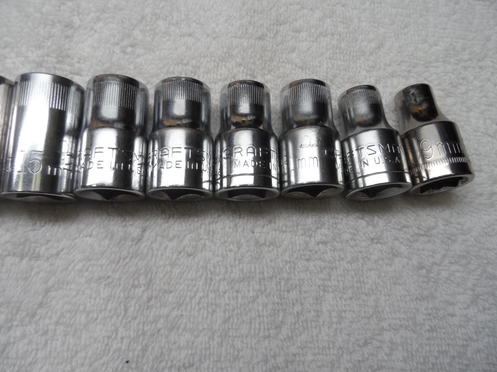 Craftsman 1/2″ Drive MM Socket Set, made USA, 12pt – 11 pcs (9 – 19mm)
