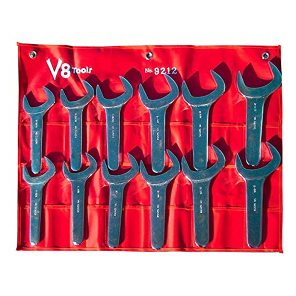 V8 Tools 9212 12-Piece Jumbo SAE Service Wrench Set
