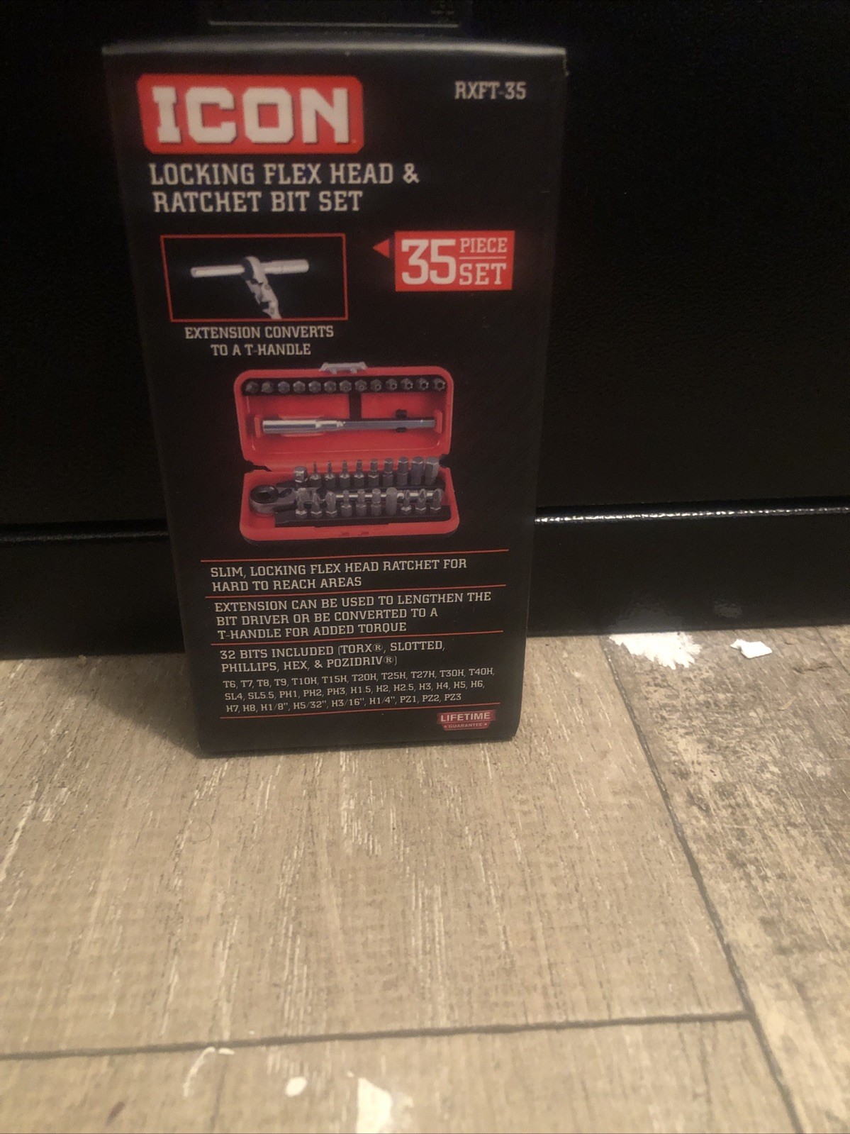 ICON Locking Flex Head Ratchet and Bit Set, 35 Piece NEW / Ships Fast!