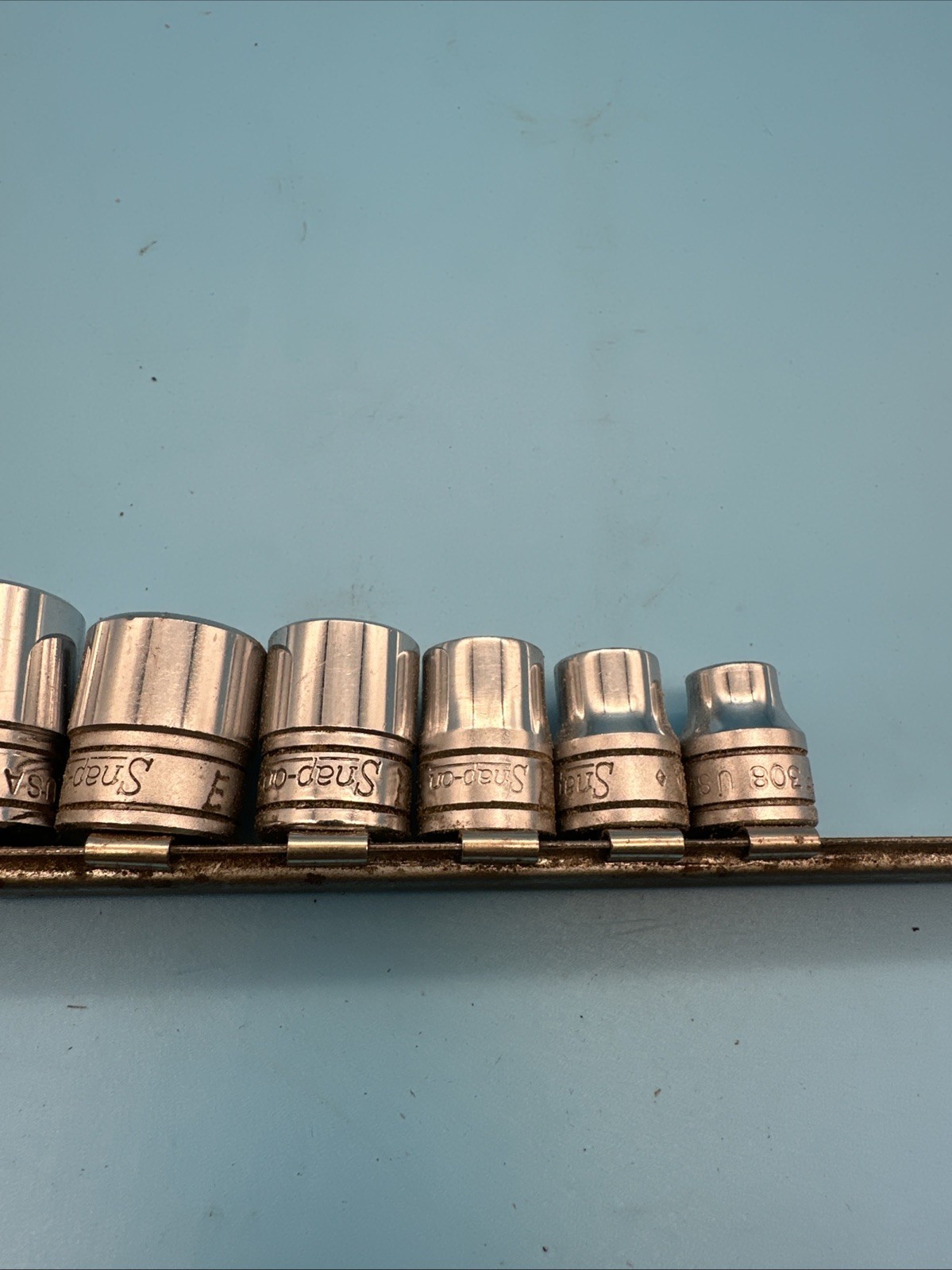 SNAP-ON TOOLS 7 PIECE 3/8 DRIVE SAE 8 POINT DOUBLE SQUARE SOCKET SET 1/4-5/8