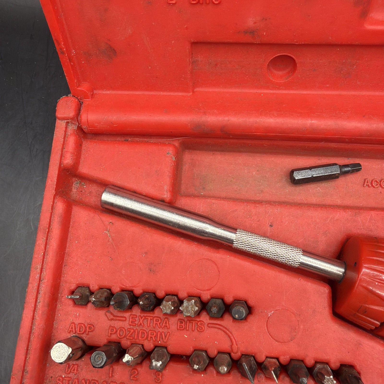 Snap On Tools Ratcheting Screwdriver Set Red Dale Earnhardt Bits & Case SSDMR220