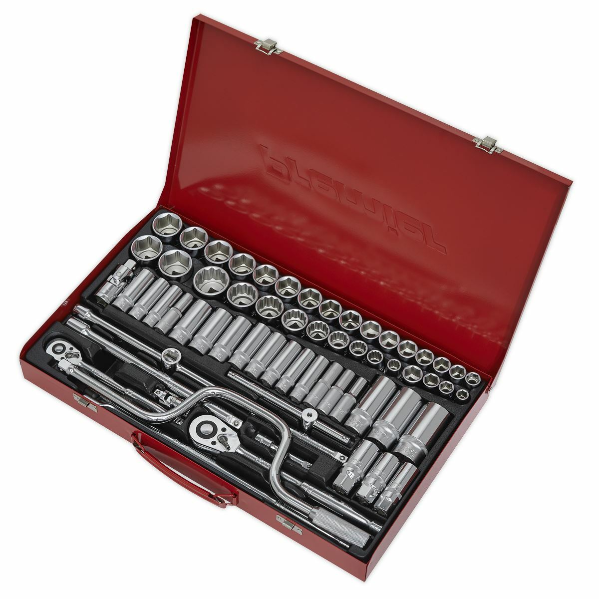 Sealey Socket Set 3/8″ & 1/2″ Drive Wrench WallDrive Premier DuoMetric 64pc