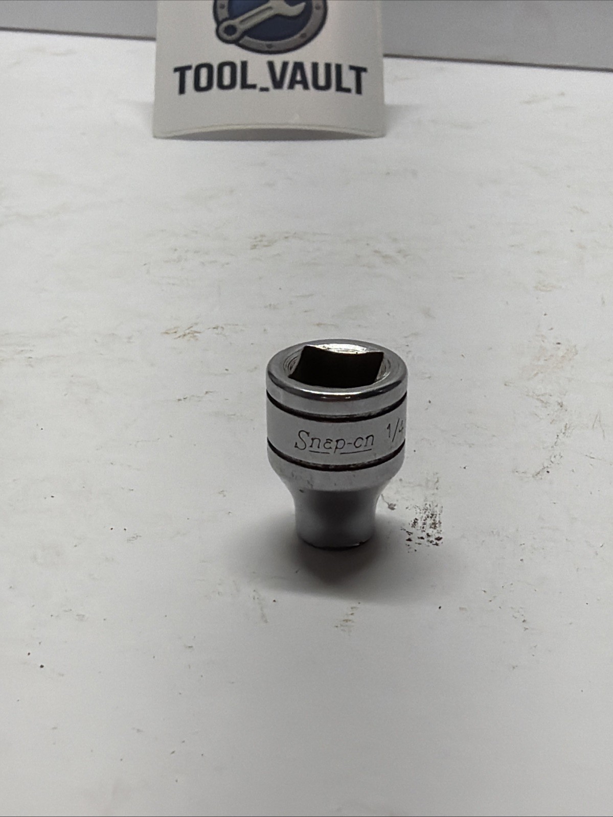 Snap On USA Tools FS081 3/8″ Drive 1/4″ 6PT Shallow Chrome Socket,