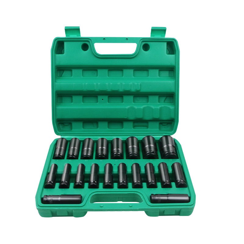 20PCS 1/2»Deep Impact Sockets Set Drive Metric 8mm-32mm Deep 6-Point Set w/case