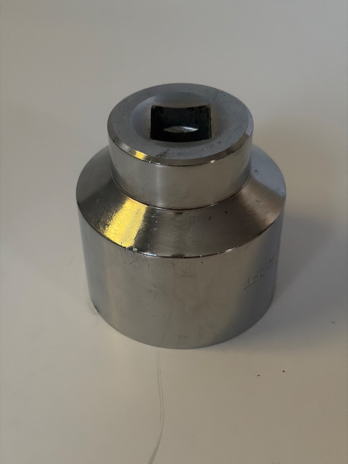 Evercraft brand socket with a polished chrome finish.The size stamped