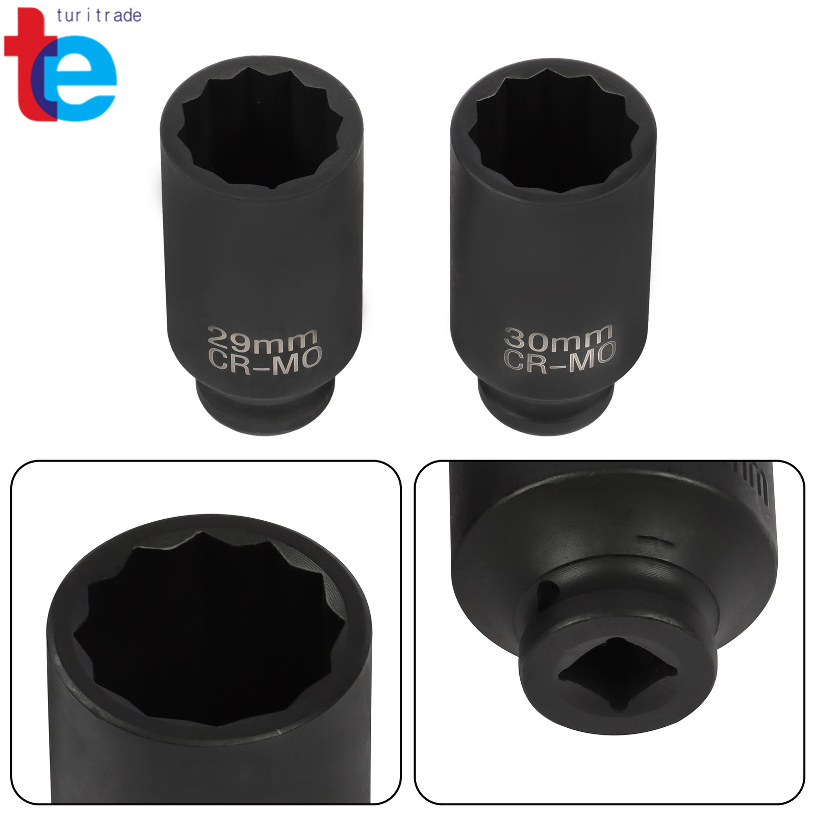 8Pc Axle Nut Socket Set 12 Point 1/2″ Drive 29-39mm for Toyota BMW Mercedes-Benz