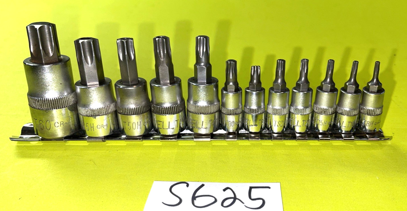 CORNWELL TOOLS 12 PIECE MULTI DRIVE TORX BIT SOCKET DRIVER SET TAMPER RESISTANT