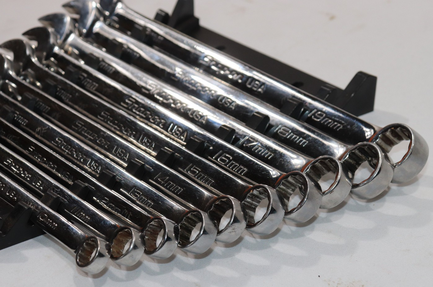 Snap On SOEXM710-10 Pc Metric Flank Drive Plus 12 Pt Combination Wrench Set