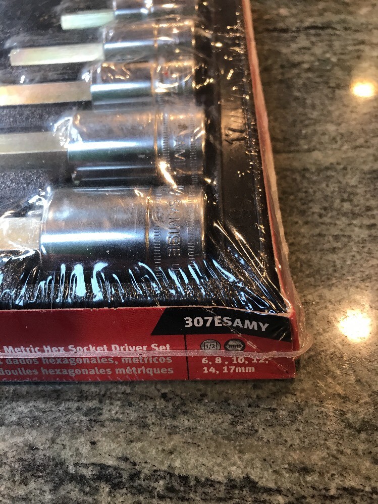 Snap On 307esamy 1/2″ drive 7 Pc Hex Socket Driver Set sealed
