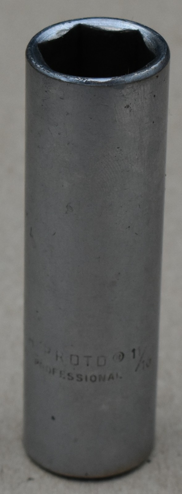 PROTO PROFESSIONAL 5322-H, 11/16″ SAE, 1/2″ DRIVE, 6-POINT, CHROME DEEP SOCKET
