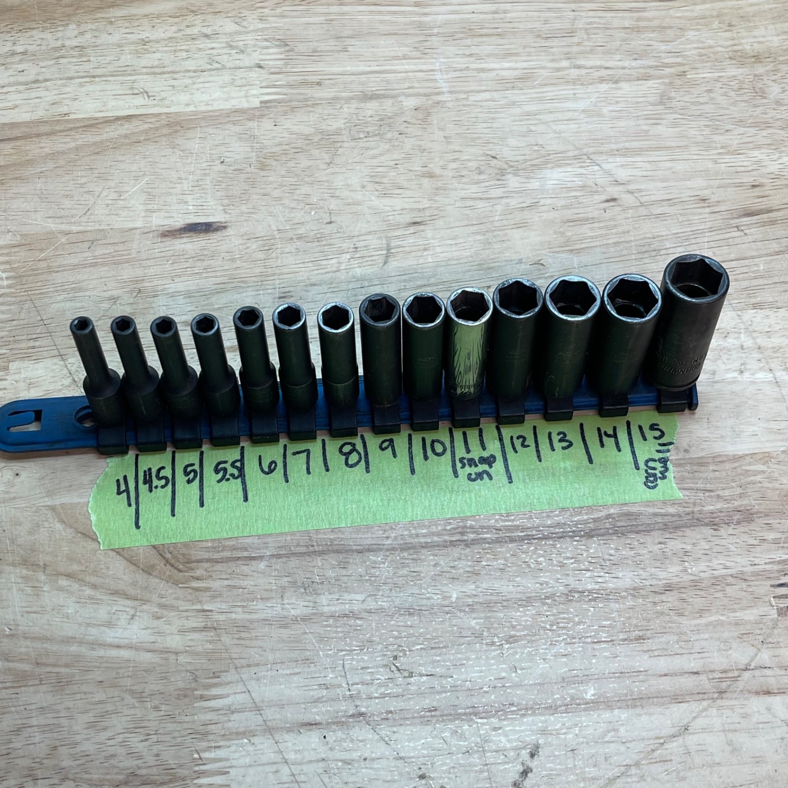 MATCO ADV 1/4″ Drive, 14pc Deep Socket Set, 6pt, ***11-SNAP -ON 15mm-CORNWALL**