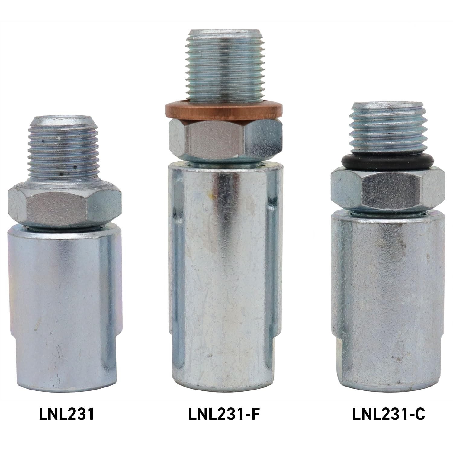 LockNLube LNL231 1/8″ NPT In-Line Grease Hose Swivel – Fits NPT, Silver