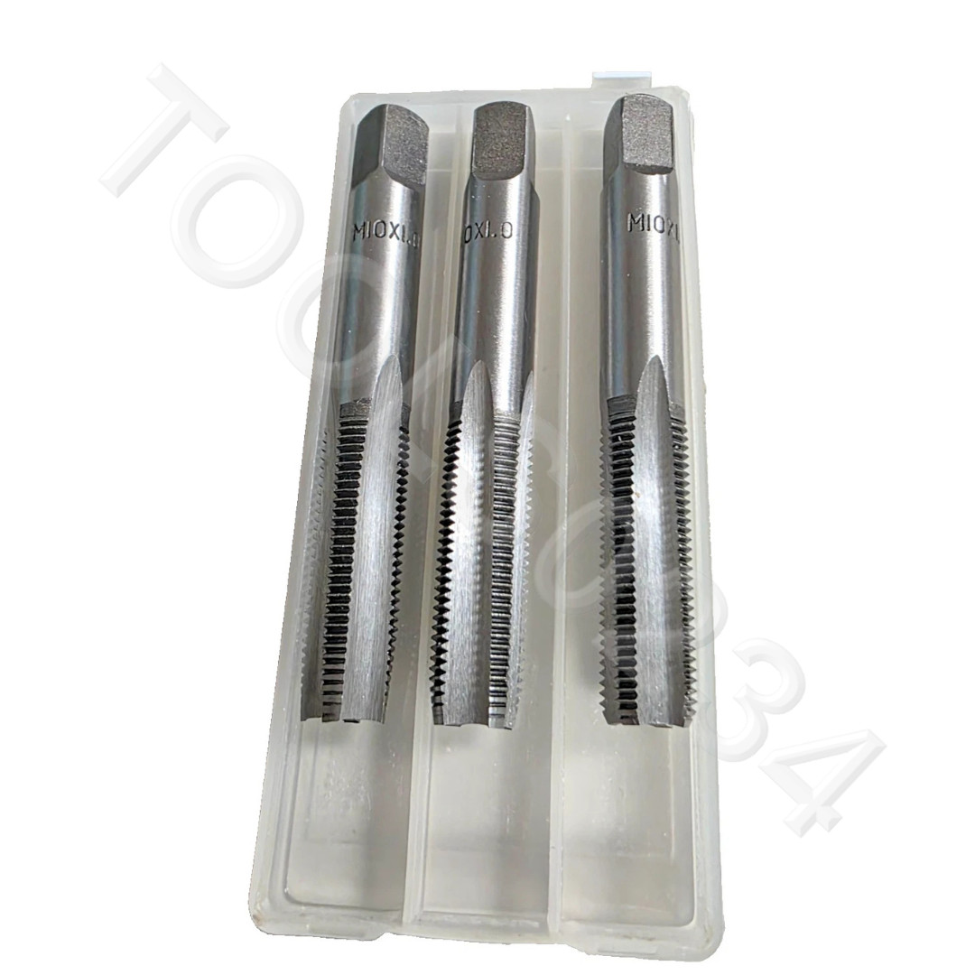 2738 M10 x 1.0 CS Tap Set 3 Piece Irwin Hanson Taper Plug Bottom Carbon Steel
