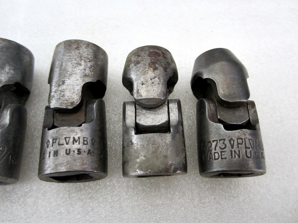 Vintage Plomb 3/8″ Drive 6pc SAE 12pt Flex Head Socket Set USA