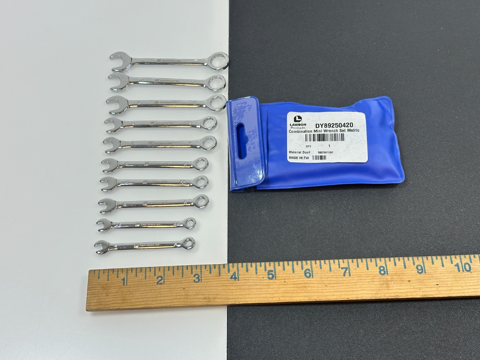LAWSON Tools DY89250420 9pc Ignition Metric 4mm-11mm Mini Combination Wrench Set