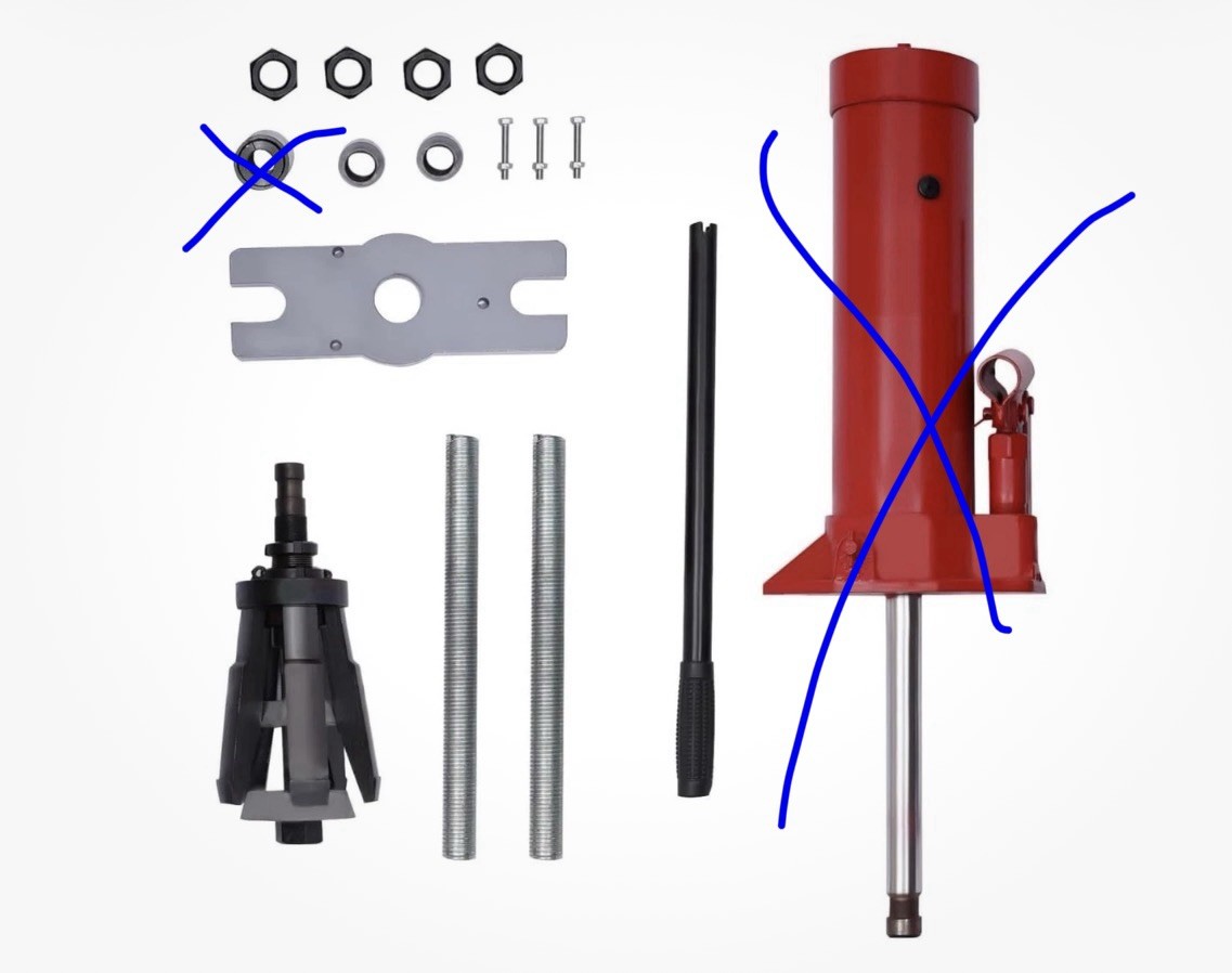 15T Hydraulic Cylinder Liner Puller Sleeve Puller Tool 80-140mm – Incomplete