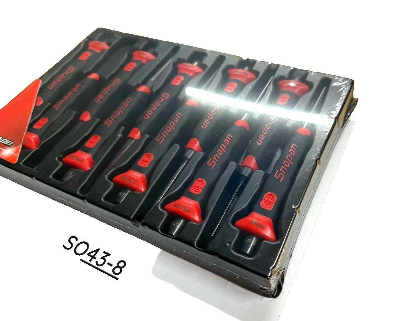 Snap-on Tools RED 10 Piece Soft Grip Punch and Chisel Set PPCSG710R NEW SEALED