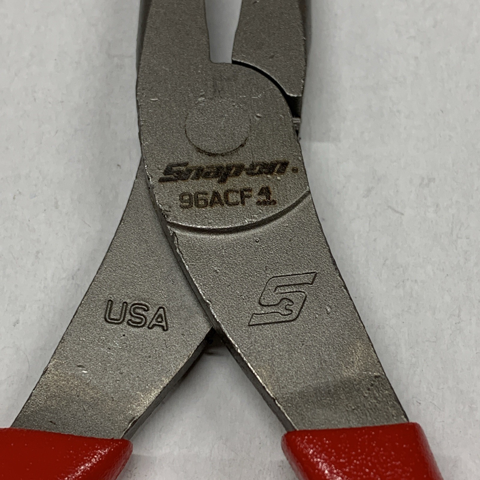 Snap On Tools USA 96ACF 8″ Red Talon Grip Needle Nose Pliers NEW