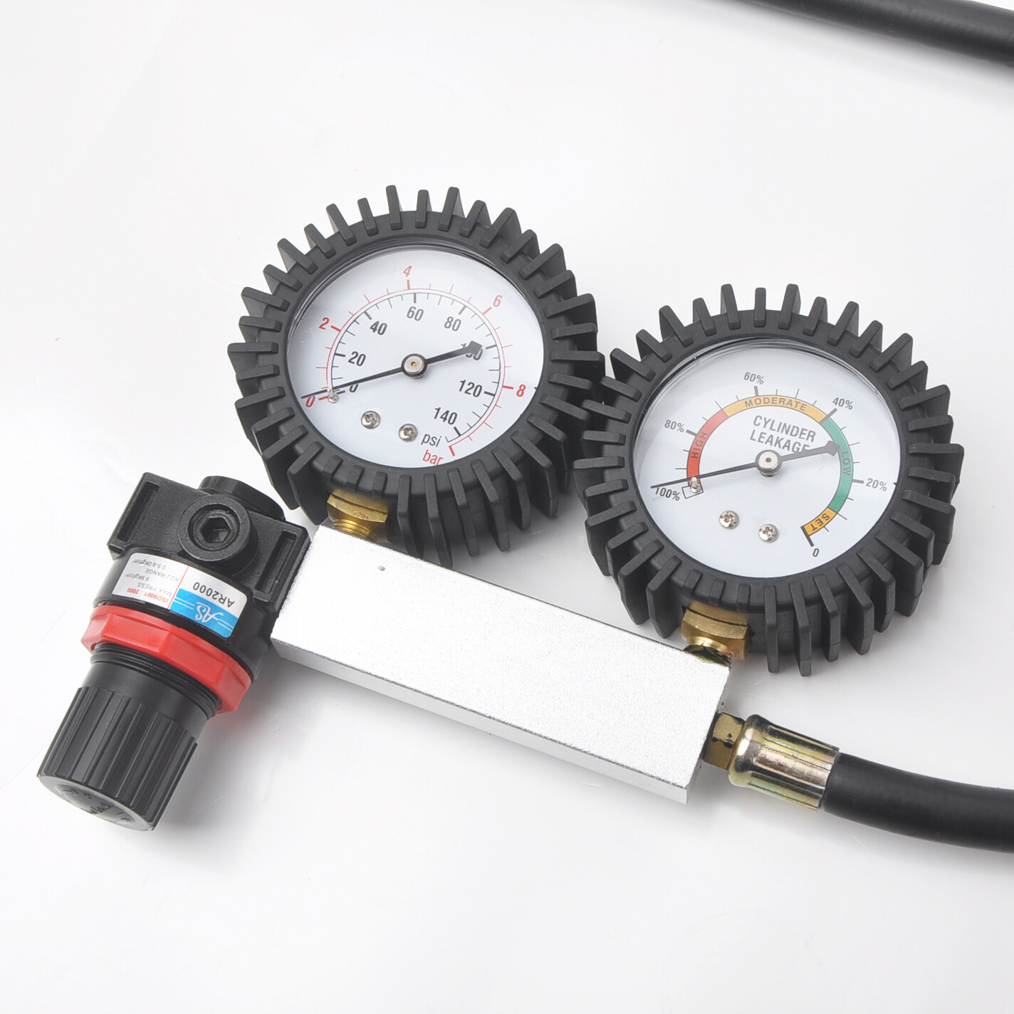 Cylinder Leak Detector Leakage Engine Compression Gauges Tester TU-21 Kit A1020