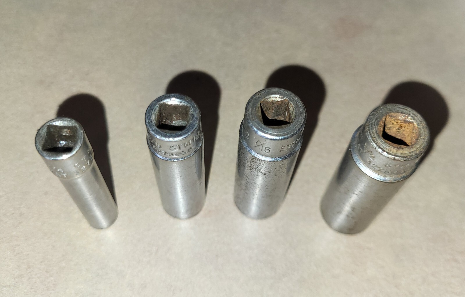SNAP-ON TOOLS STM Series – 1/4″ Dr Deep Socket Lot 9mm 10mm 14mm 6 Point – USA