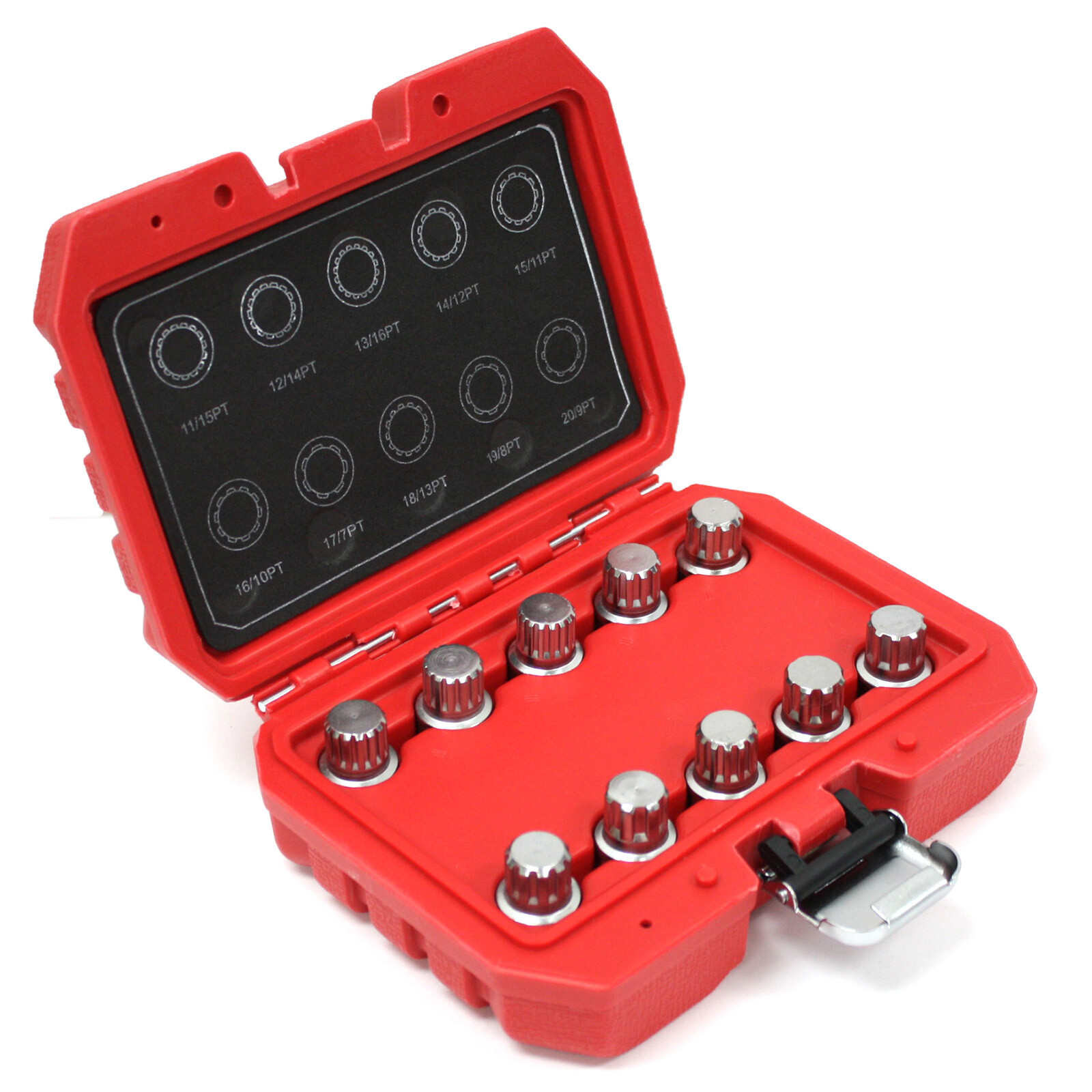10 pc Wheel Locking Key Set Anti-Theft Tamper Proof Lug Nut Master for BMW