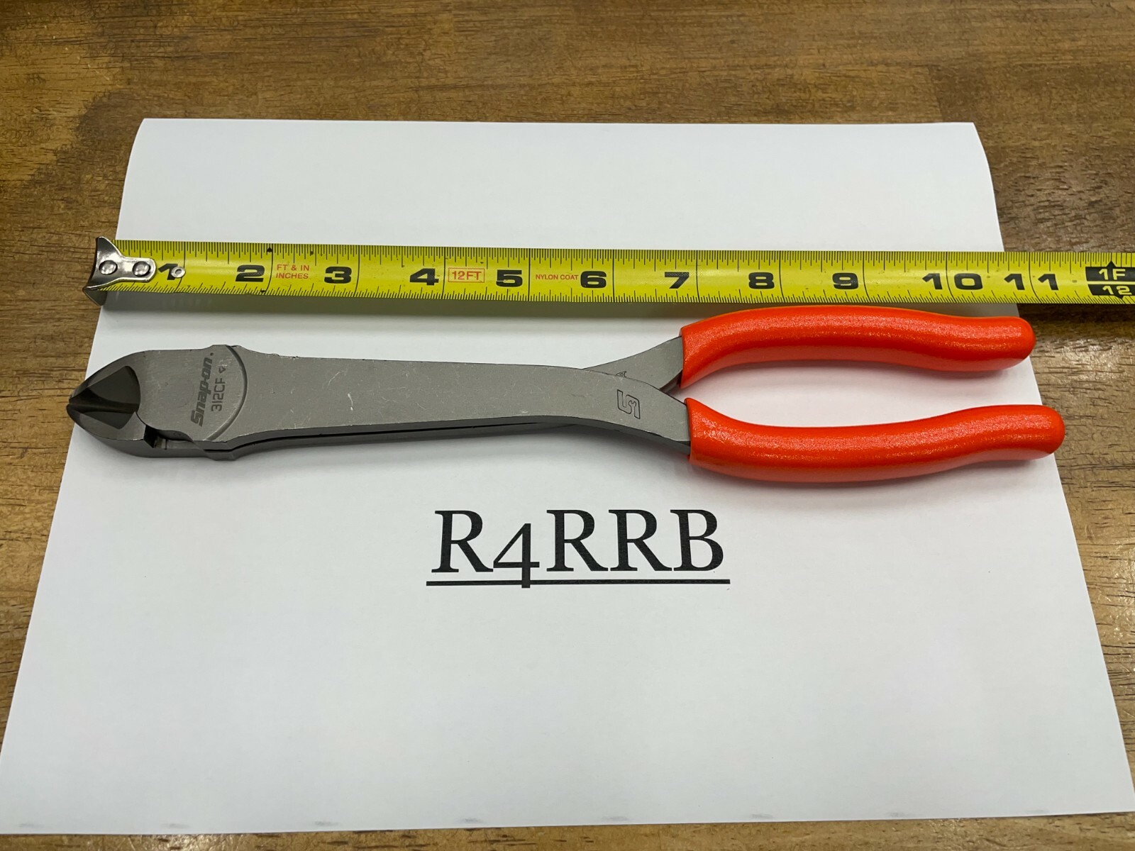 Snap-On Tools USA NEW ORANGE 11″ VectorEdge Heavy Duty Diagonal Cutters 312CFO