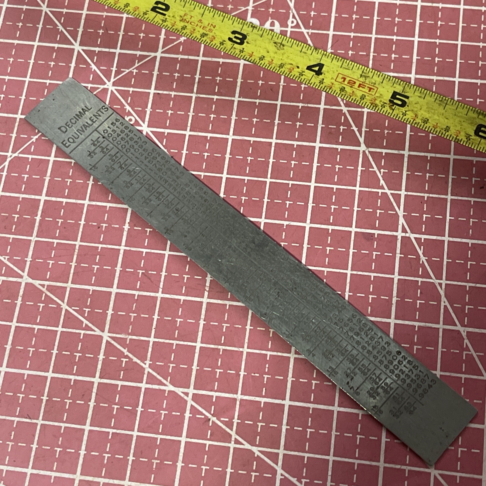 Vintage General USA No 308 Stainless Steel 6” Machinist Pocket Ruler USA 6 In