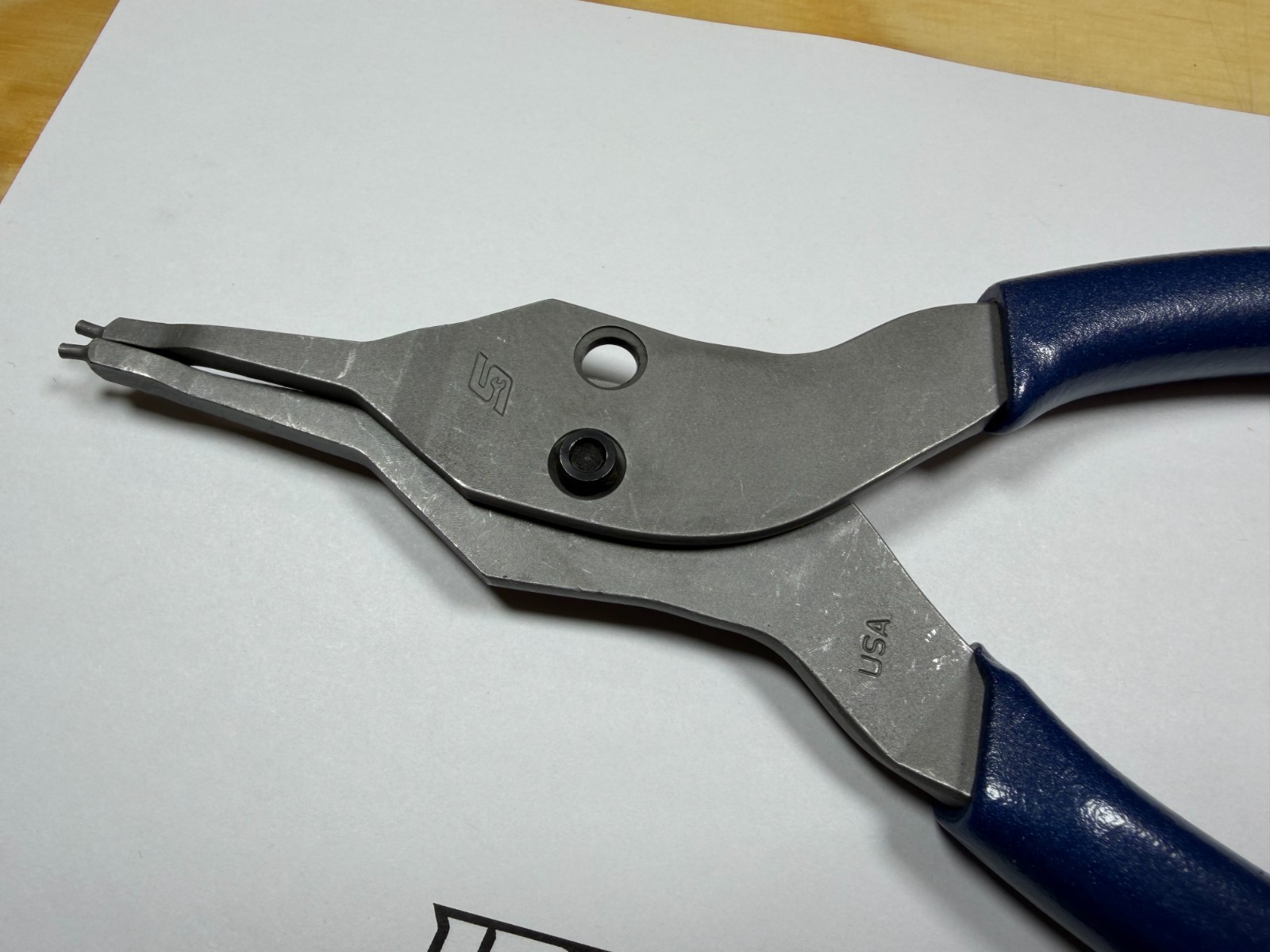 Snap-on Tools USA NEW POWER BLUE Straight Tip .090 Snap Ring Pliers SRPCR9000MB