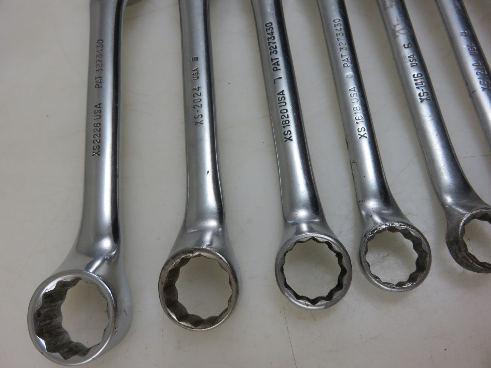 Snap-On XS Series SHORT 10° Offset Box End Wrench 8pc Set 3/16″-13/16″ 12pt