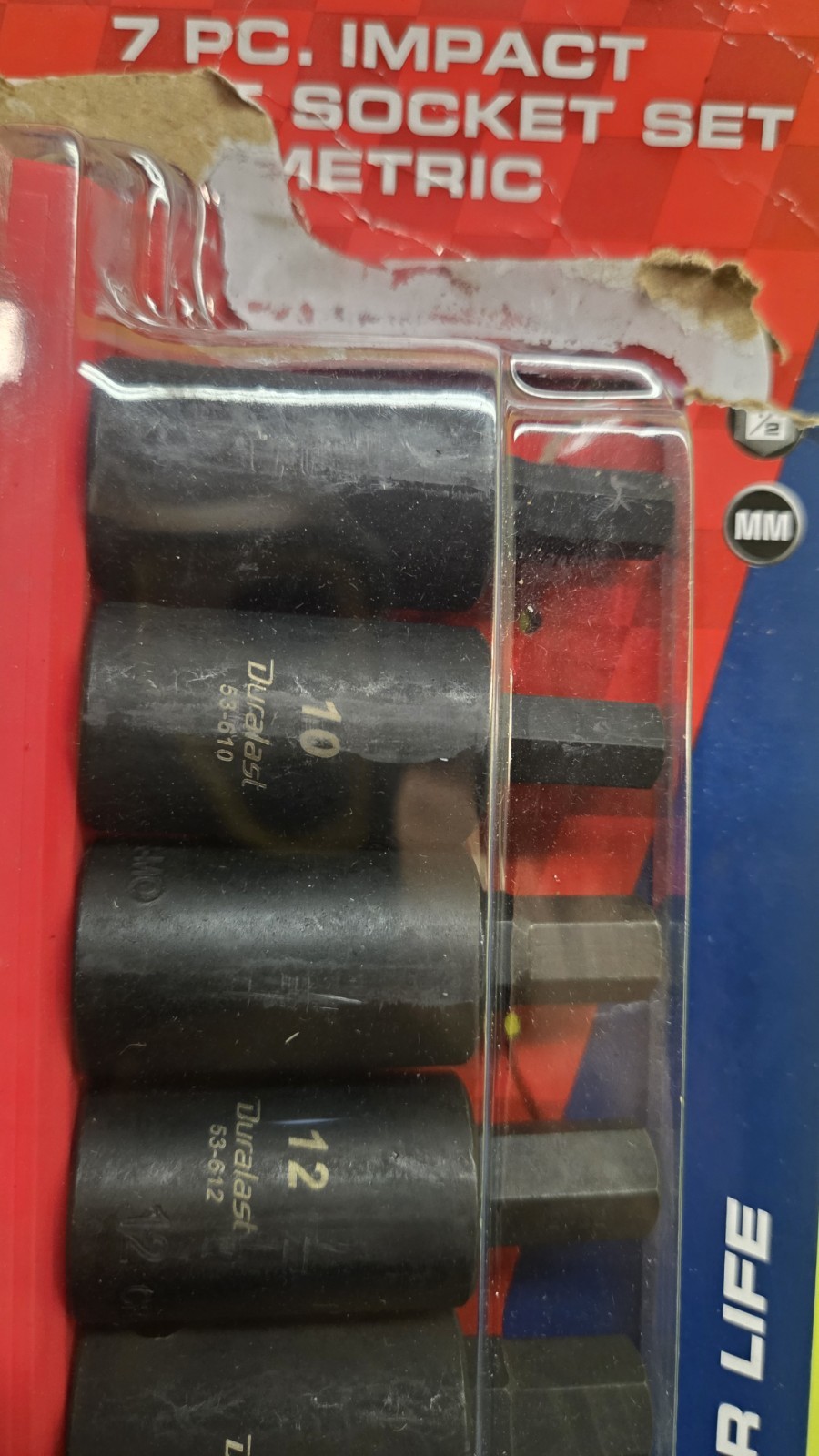 Duralast 7-Piece Impact Socket Metric Set 1/2 Inch