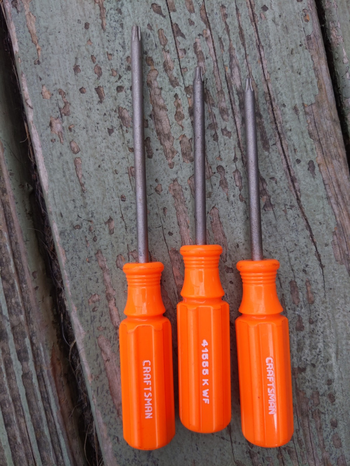 Vintage Craftsman T10 T15 T25 Torx Screwdriver 41555 High Vis Orange USA