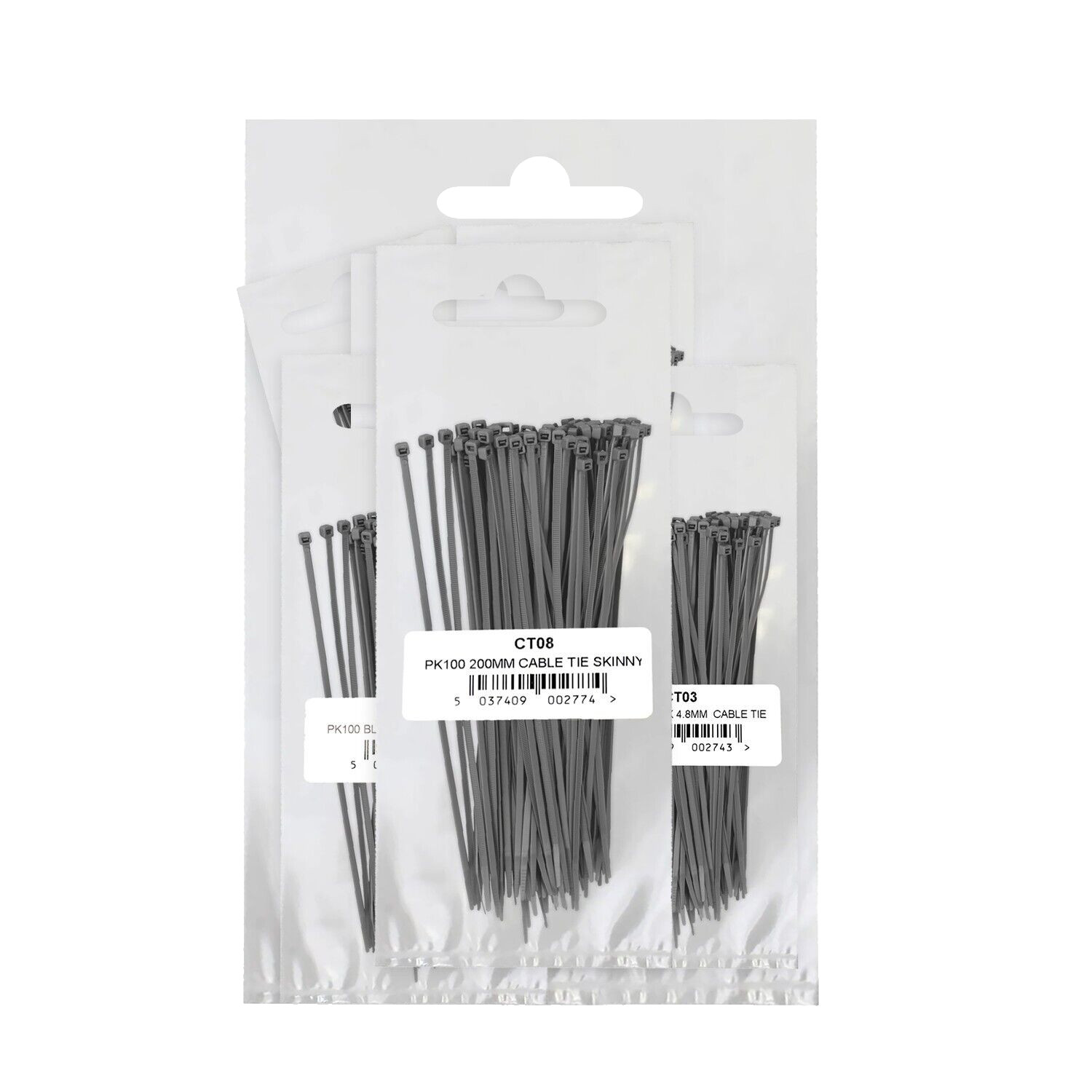 Simply Brands Cable Ties CT08 Heavy Duty Nylon Black Grey 700 For Home Workshop