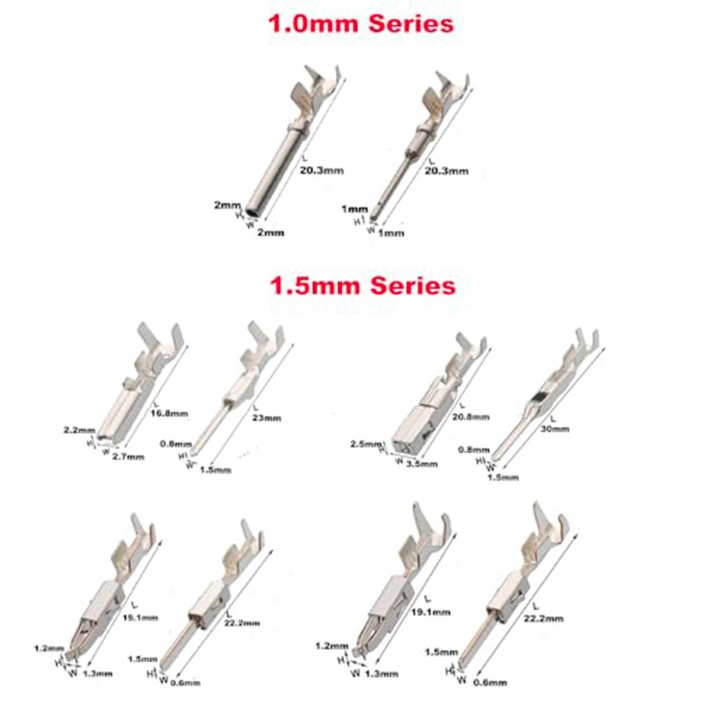 Electrical Connector Pins Kit 500Pcs with Multiple Sizes for Applications
