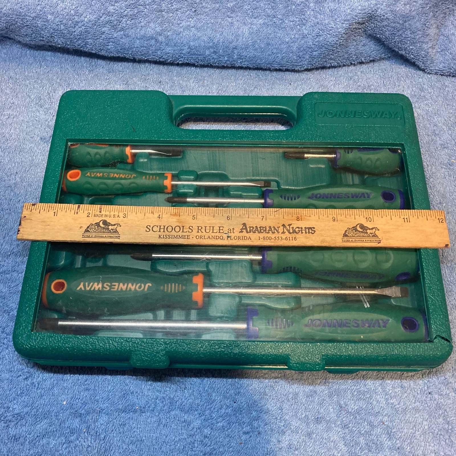 JONNESWAY D71PP08S 8 PCS ANTI-SLIP GRIP SCREWDRIVER SET SLOTTED & PHILLIPS