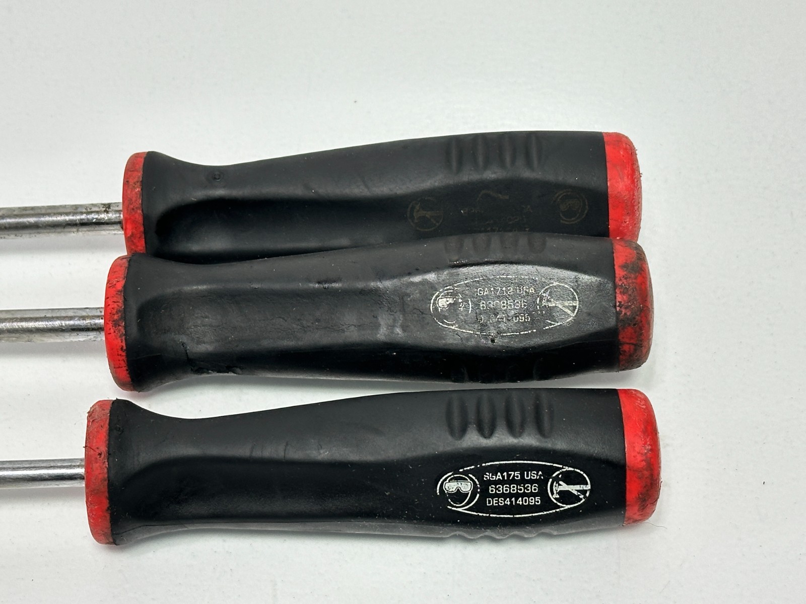 Snap-on Tools USA 3pc RED Soft Grip Radiator Pick Set Lot SGA175 SGA1712 SGA1711